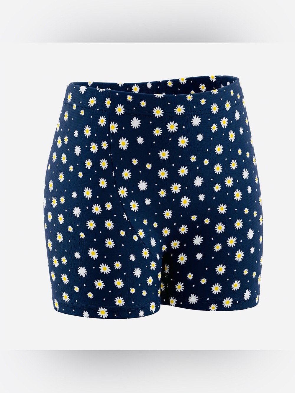 Chili Peppers Girl’s Navy Daisy Print Bike Shorts - Youth Size 10/12, New